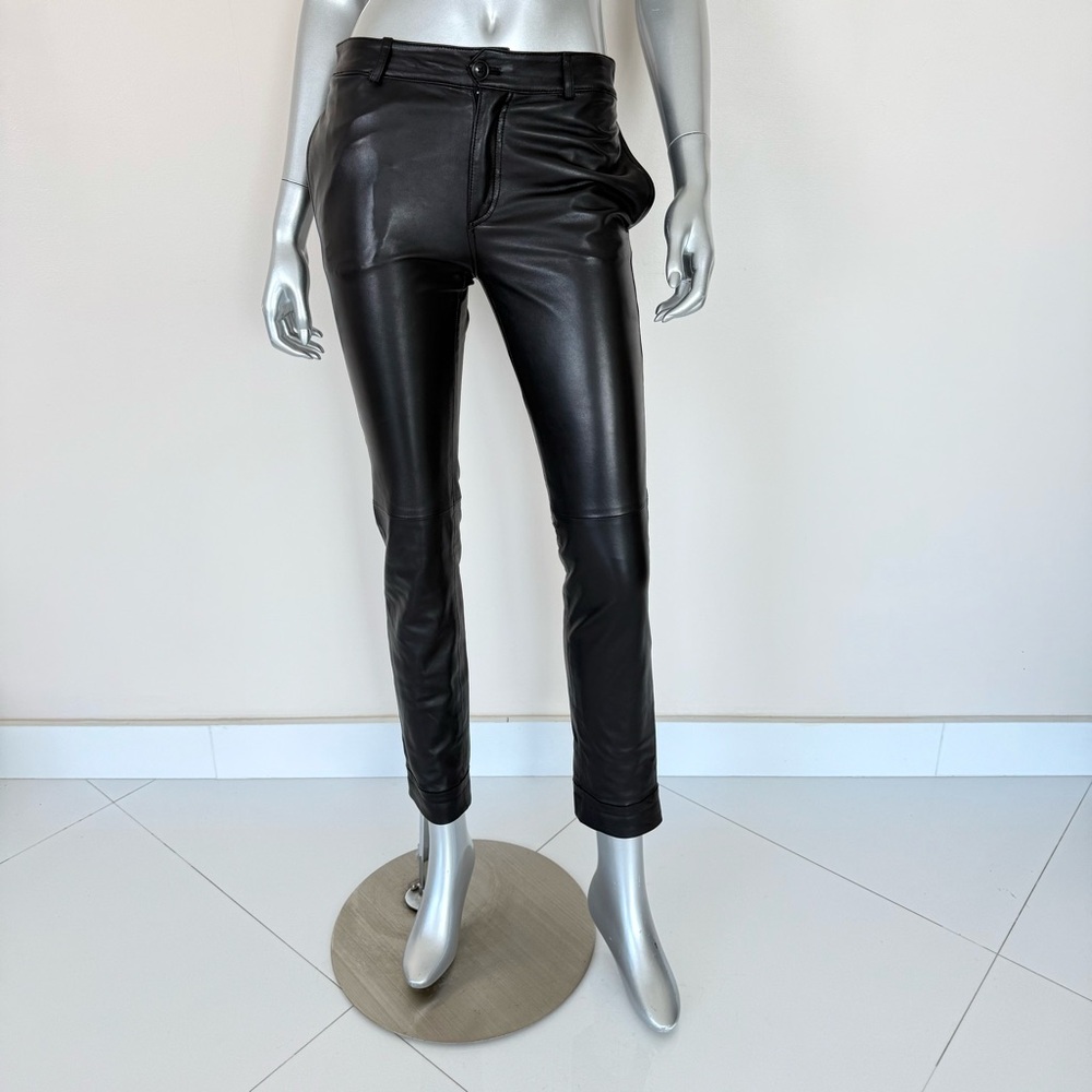 T by Alexander Wang women leather pants size 24 Retail 750$